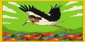 Beta Israel painting of a stork